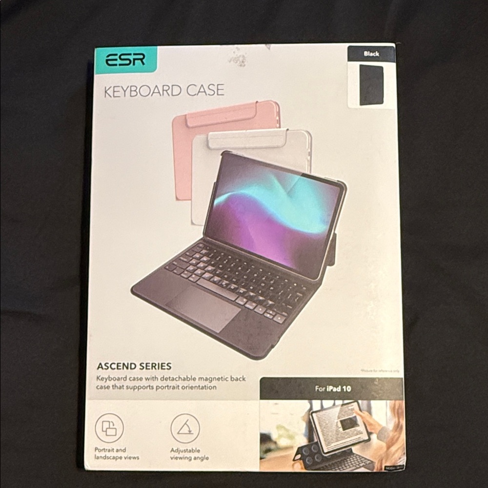 ESR Magnetic Keyboard Case Compatible with iPad 10 - Ascend Series 6B018 - Black